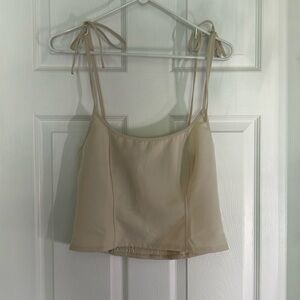 Pacsun Kendall & Kylie Cream Tie Up Shirt